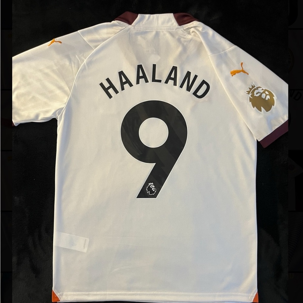 Haaland #9 Man City Small jersey away white true to size Manchester